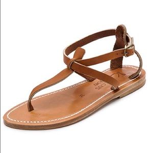 K Jacques Buffon T strap brown sandal size39
